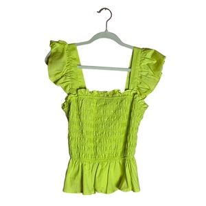 meraki Women’s Bright Green Neon Crop Top Tank | Size Medium | Never Worn!